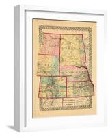 1870, Colorado, Kansas, Montana, Nebraska, North Dakota, South Dakota, Wyoming-null-Framed Giclee Print