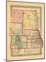 1870, Colorado, Kansas, Montana, Nebraska, North Dakota, South Dakota, Wyoming-null-Mounted Giclee Print