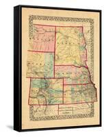 1870, Colorado, Kansas, Montana, Nebraska, North Dakota, South Dakota, Wyoming-null-Framed Stretched Canvas