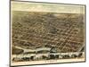 1870, Dayton Bird's Eye View, Ohio, United States-null-Mounted Giclee Print