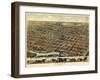 1870, Dayton Bird's Eye View, Ohio, United States-null-Framed Giclee Print