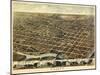 1870, Dayton Bird's Eye View, Ohio, United States-null-Mounted Giclee Print