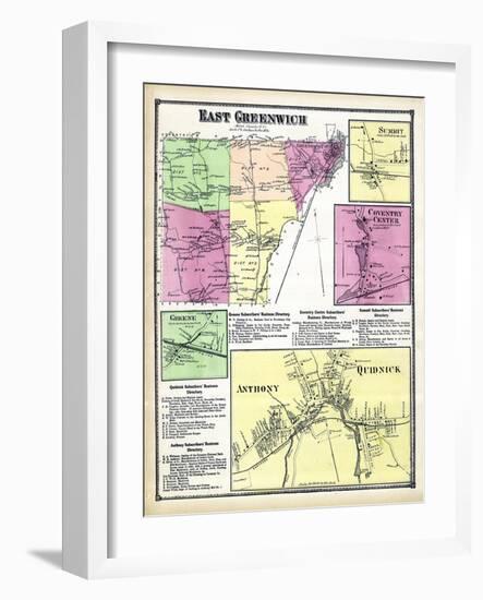 1870, Greenwich East, Sumit, Coventry Center, Greene Anthony, Quidnick, Rhode Island, United States-null-Framed Giclee Print