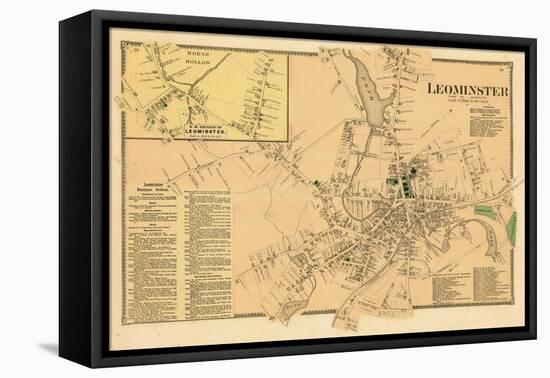 1870, Leominster Town, Leominster North - West, Massachusetts, United States-null-Framed Stretched Canvas