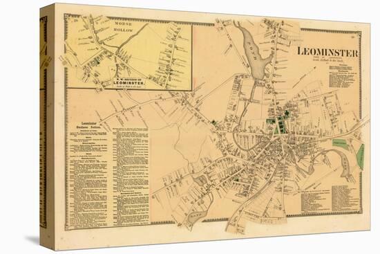 1870, Leominster Town, Leominster North - West, Massachusetts, United States-null-Stretched Canvas