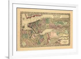 1870, New York and Brooklyn-null-Framed Giclee Print