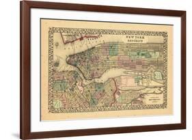 1870, New York and Brooklyn-null-Framed Giclee Print