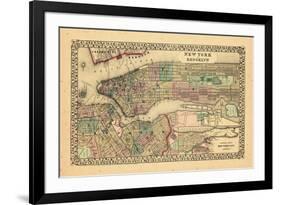 1870, New York and Brooklyn-null-Framed Giclee Print