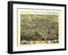 1870, Norwalk Bird's Eye View, Ohio, United States-null-Framed Giclee Print