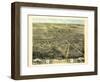 1870, Norwalk Bird's Eye View, Ohio, United States-null-Framed Giclee Print