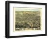 1870, Norwalk Bird's Eye View, Ohio, United States-null-Framed Giclee Print