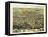 1870, Norwalk Bird's Eye View, Ohio, United States-null-Framed Stretched Canvas