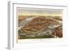 1870 NYC Map-N. Harbick-Framed Premium Giclee Print