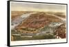 1870 NYC Map-N. Harbick-Framed Stretched Canvas