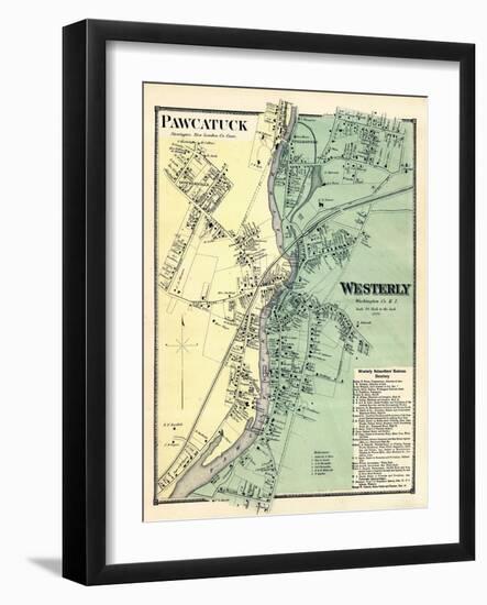 1870, Powcatuck, Westerly 2, Rhode Island, United States-null-Framed Giclee Print