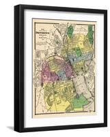 1870, Providence City Map, Rhode Island, United States-null-Framed Giclee Print