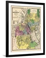1870, Providence City Map, Rhode Island, United States-null-Framed Giclee Print