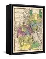 1870, Providence City Map, Rhode Island, United States-null-Framed Stretched Canvas