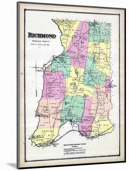 1870, Richmond, Rhode Island, United States-null-Mounted Giclee Print