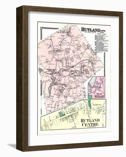 1870, Rutland, Rutland Center, Rutland West, West Rutland, Massachusetts, United States-null-Framed Giclee Print