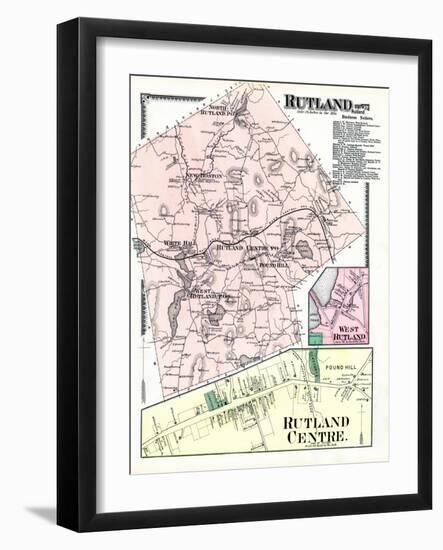 1870, Rutland, Rutland Center, Rutland West, West Rutland, Massachusetts, United States-null-Framed Giclee Print