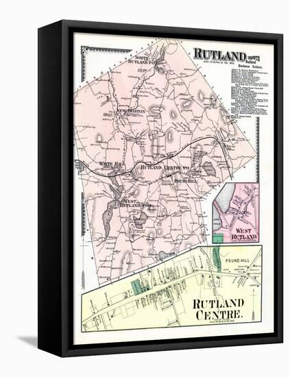 1870, Rutland, Rutland Center, Rutland West, West Rutland, Massachusetts, United States-null-Framed Stretched Canvas