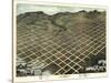 1870, Salt Lake City Bird's Eye View, Utah, United States-null-Stretched Canvas