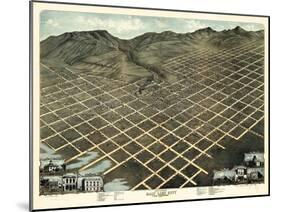 1870, Salt Lake City Bird's Eye View, Utah, United States-null-Mounted Giclee Print