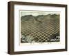 1870, Salt Lake City Bird's Eye View, Utah, United States-null-Framed Giclee Print