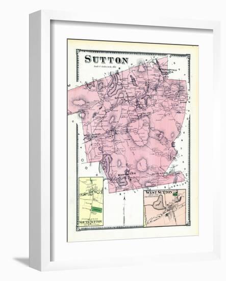 1870, Sutton, Sutton South, Sutton West, West Sutton, Massachusetts, United States-null-Framed Giclee Print