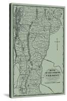 1870, Vermont State Map 1859, Vermont, United States-null-Stretched Canvas