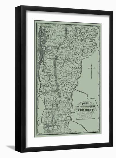 1870, Vermont State Map 1859, Vermont, United States-null-Framed Premium Giclee Print