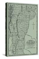 1870, Vermont State Map 1859, Vermont, United States-null-Stretched Canvas
