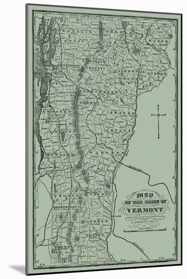 1870, Vermont State Map 1859, Vermont, United States-null-Mounted Giclee Print