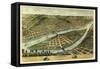 1870, Wheeling Bird's Eye View, West Virginia, United States-null-Framed Stretched Canvas