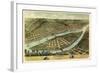 1870, Wheeling Bird's Eye View, West Virginia, United States-null-Framed Giclee Print