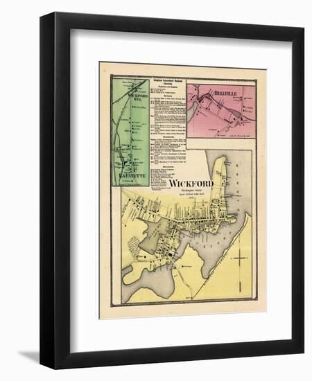 1870, Wickford, Wickford Station, LaFayette, Bellville, Rhode Island, United States-null-Framed Giclee Print