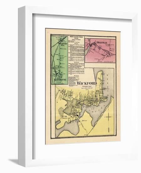 1870, Wickford, Wickford Station, LaFayette, Bellville, Rhode Island, United States-null-Framed Giclee Print