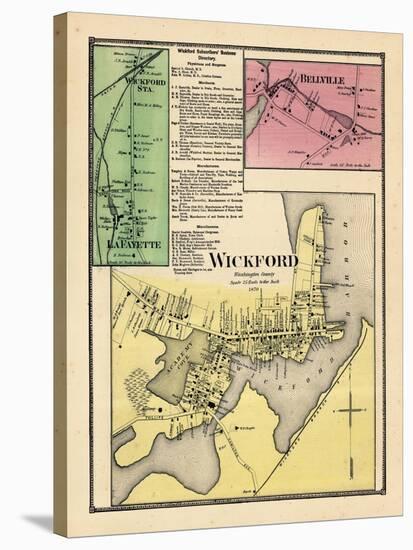 1870, Wickford, Wickford Station, LaFayette, Bellville, Rhode Island, United States-null-Stretched Canvas