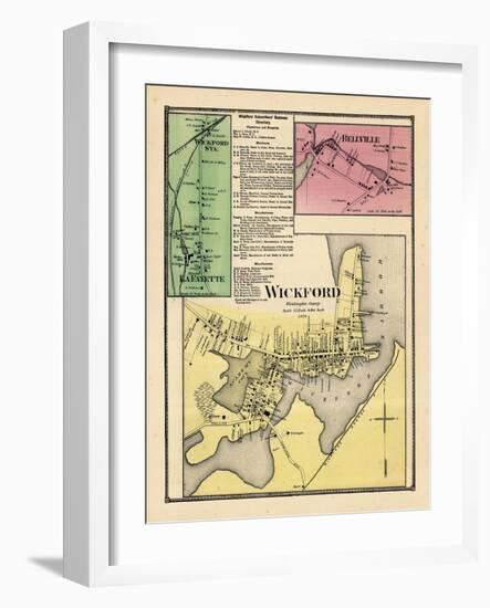 1870, Wickford, Wickford Station, LaFayette, Bellville, Rhode Island, United States-null-Framed Giclee Print