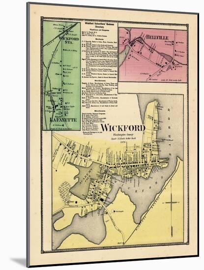 1870, Wickford, Wickford Station, LaFayette, Bellville, Rhode Island, United States-null-Mounted Giclee Print