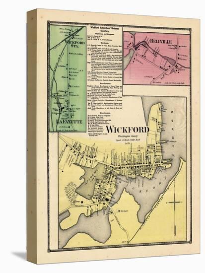 1870, Wickford, Wickford Station, LaFayette, Bellville, Rhode Island, United States-null-Stretched Canvas
