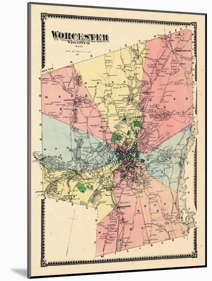 1870, Worcester, Massachusetts, United States-null-Mounted Giclee Print