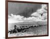 1870s-1880s Montage of Covered Wagons Crossing the American Plains-null-Framed Photographic Print