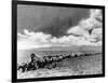 1870s-1880s Montage of Covered Wagons Crossing the American Plains-null-Framed Photographic Print