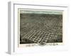 1871, Atlanta Bird's Eye View, Georgia, United States-null-Framed Giclee Print