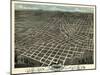 1871, Atlanta Bird's Eye View, Georgia, United States-null-Mounted Giclee Print