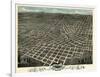 1871, Atlanta Bird's Eye View, Georgia, United States-null-Framed Giclee Print