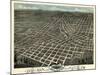 1871, Atlanta Bird's Eye View, Georgia, United States-null-Mounted Giclee Print