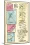 1871, Cumberland, Cumberland Center, Presumpscott Falls, New Casco, Portland Corners, Maine, USA-null-Mounted Giclee Print